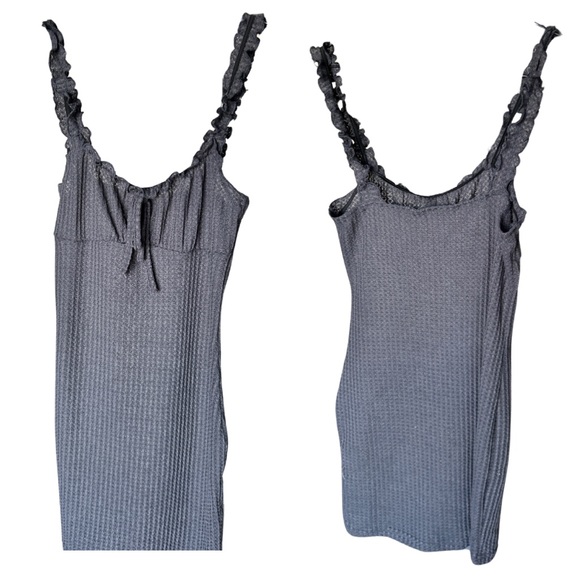 Small Gray Ruched Bust Dress - Picture 2 of 2